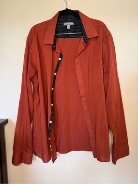 Geoffrey Beene Rust Orange Lightweight Shirt Jacket